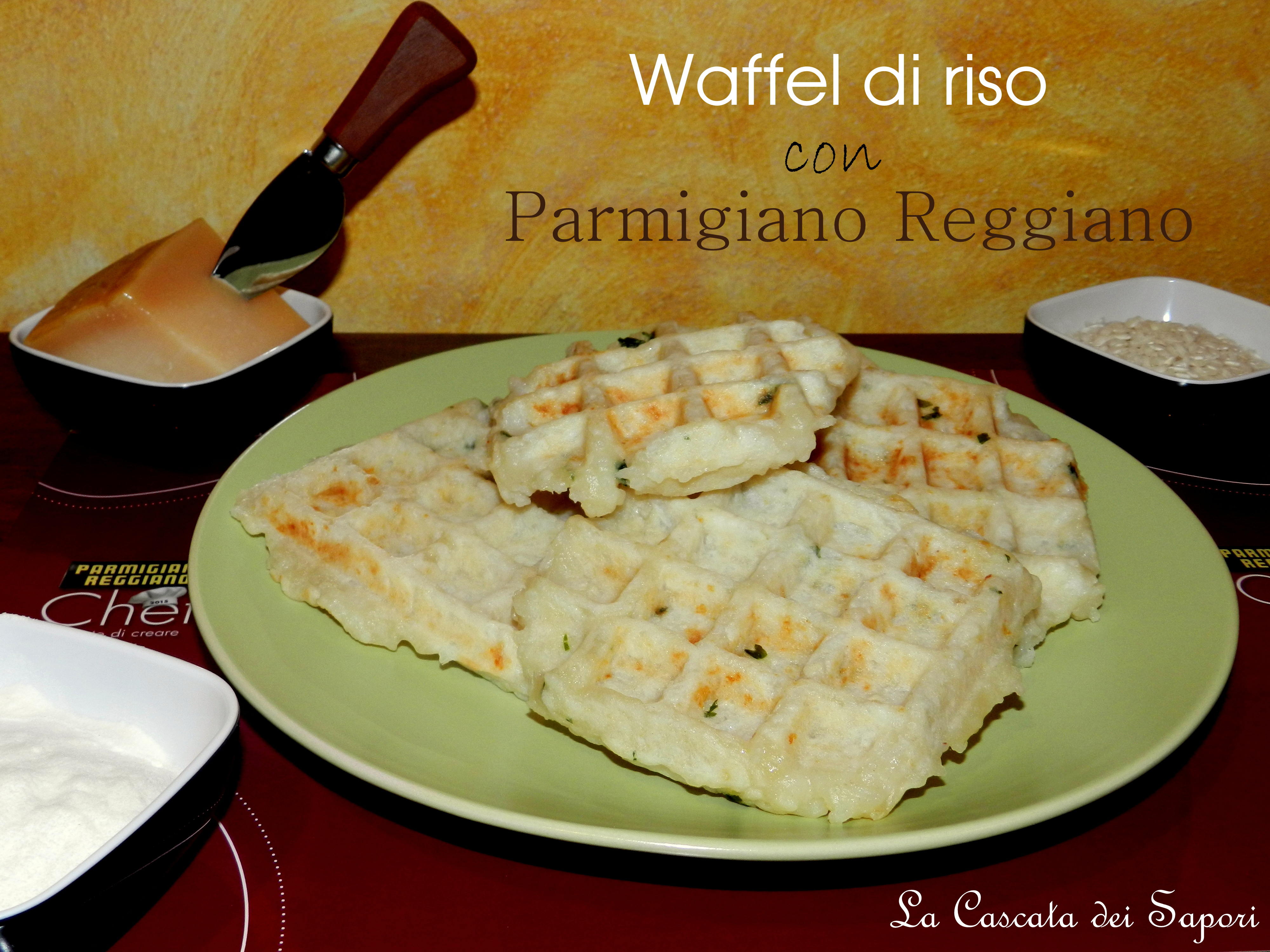 Waffel di riso con Parmigiano Reggiano (senza glutine)