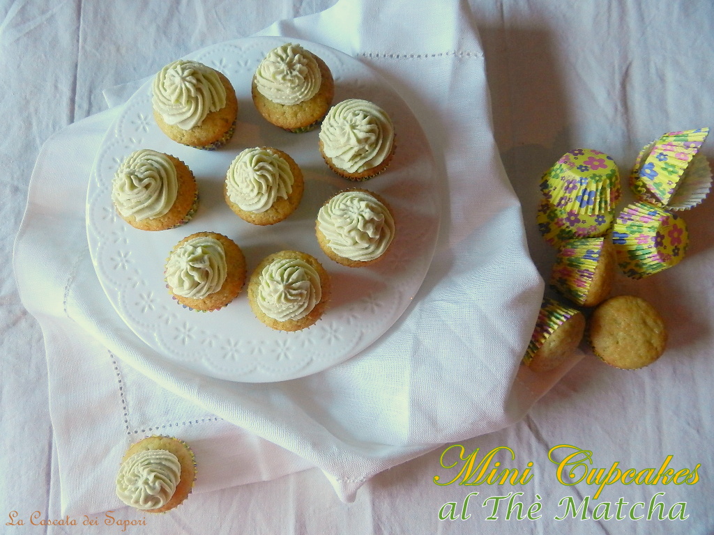 mini cupcakes al thè matcha
