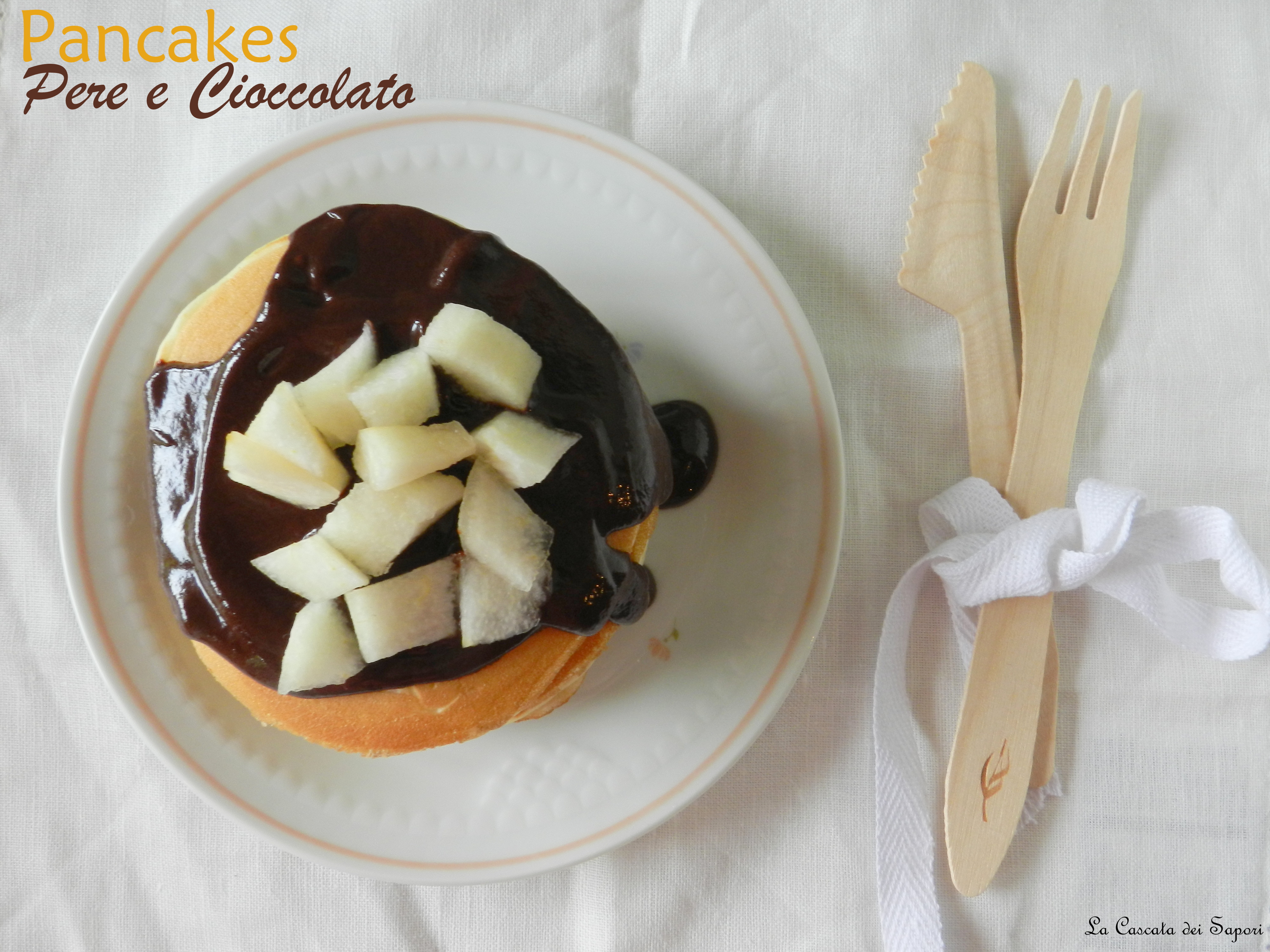 Pancakes-pere-e-cioccolato