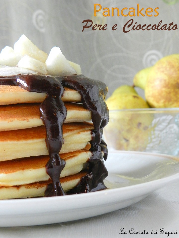 Pancakes pere e cioccolato