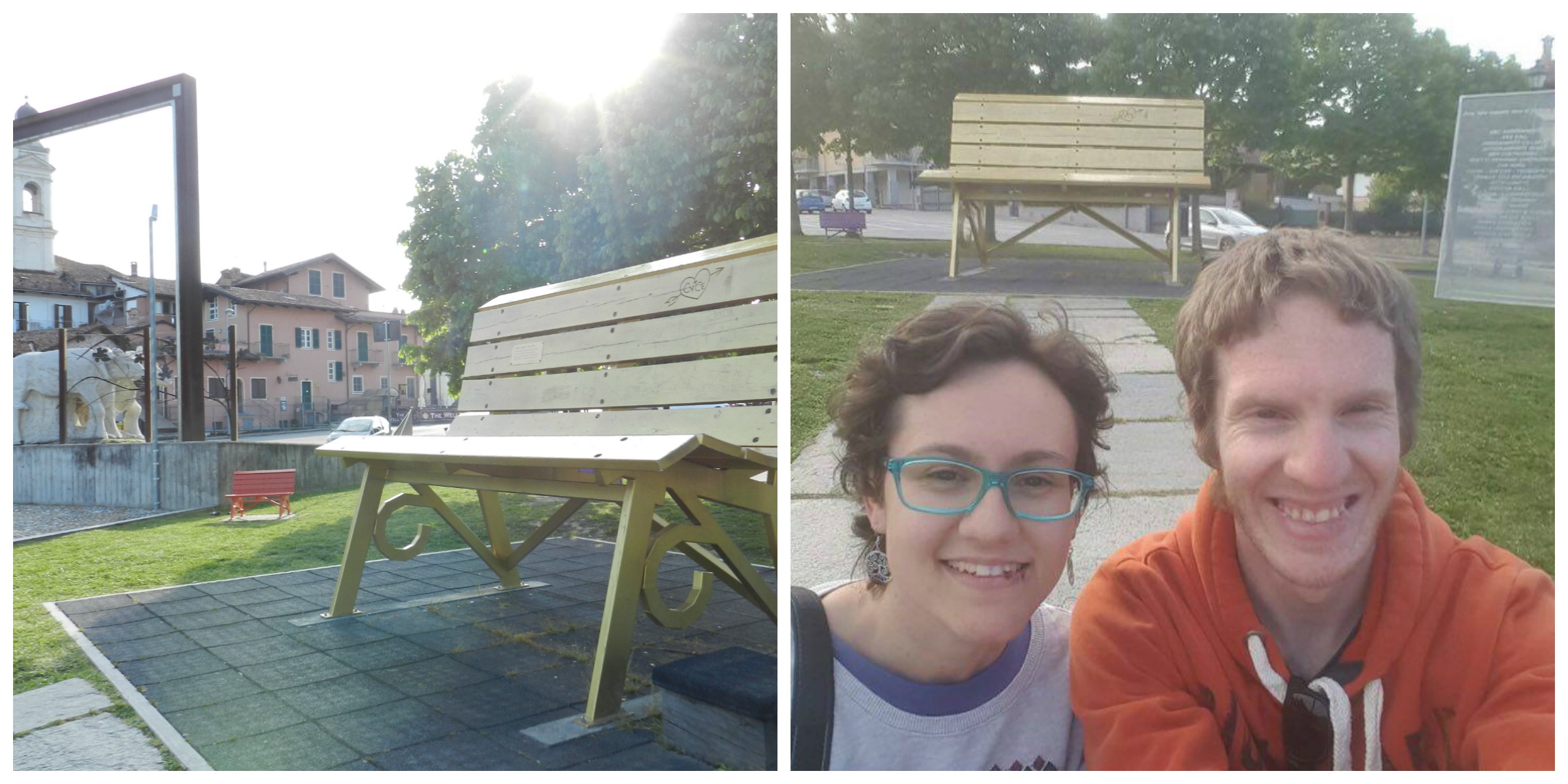 Big Bench - Panchina Gigante Oro di Carrù