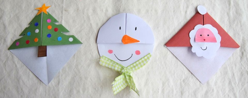 3 Origami Facili di Natale – Segnalibro