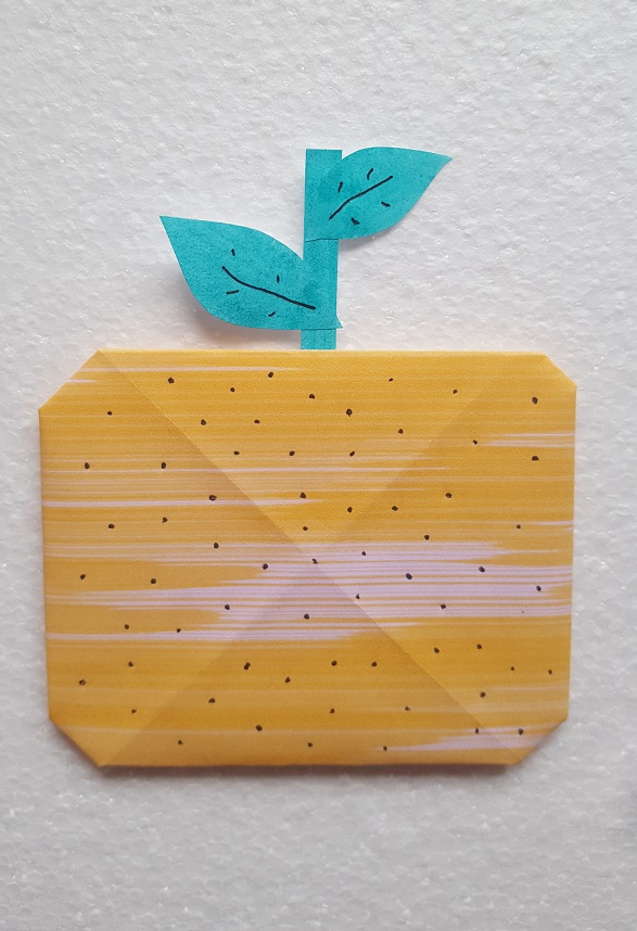 Come realizzare l'arancia con la carta. Origami di Frutta Facili