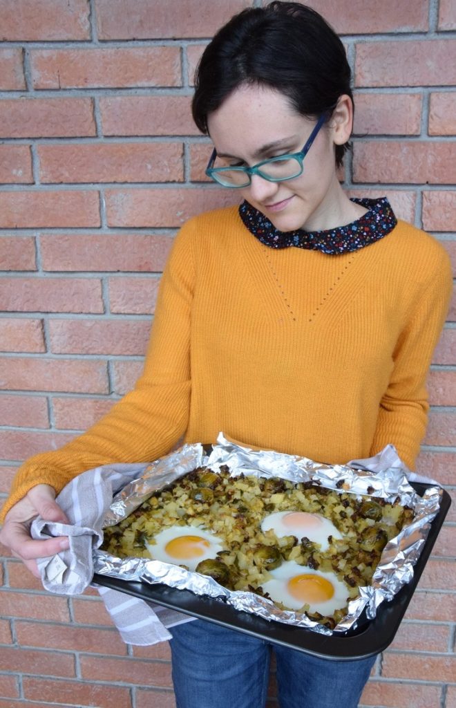 I miei Cavoletti di Bruxelles con Patate e Uova (Sheet Pan Recipe) per Il Club del 27