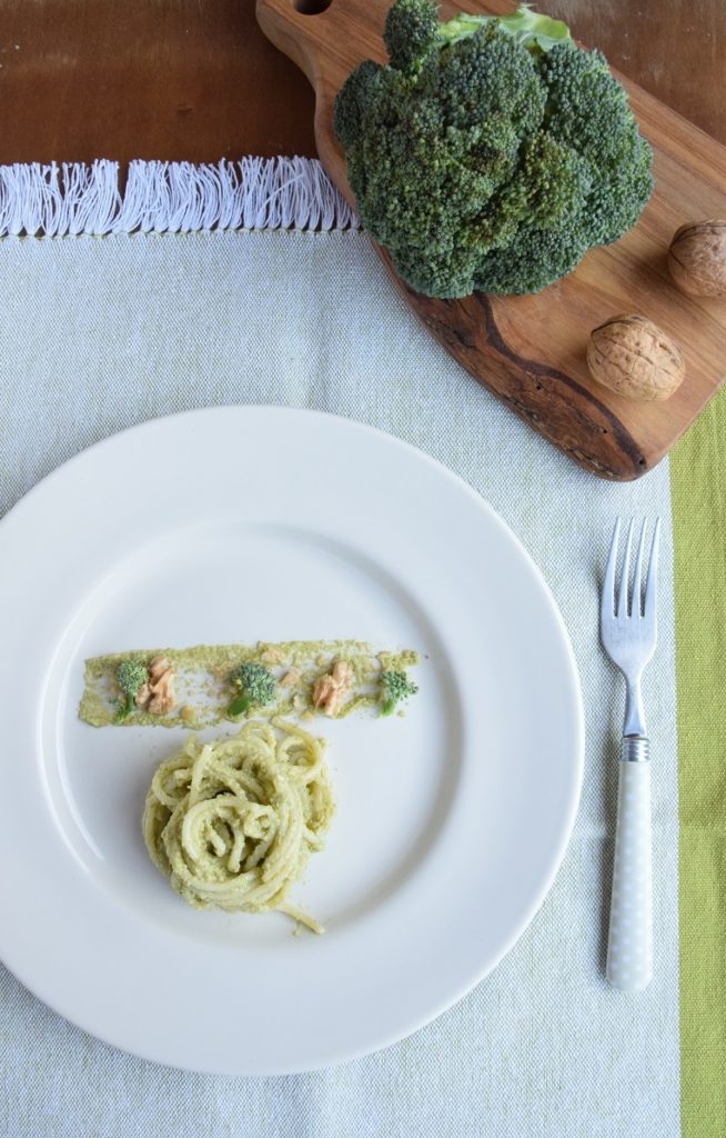 Spaghetti al Pesto di Broccoli