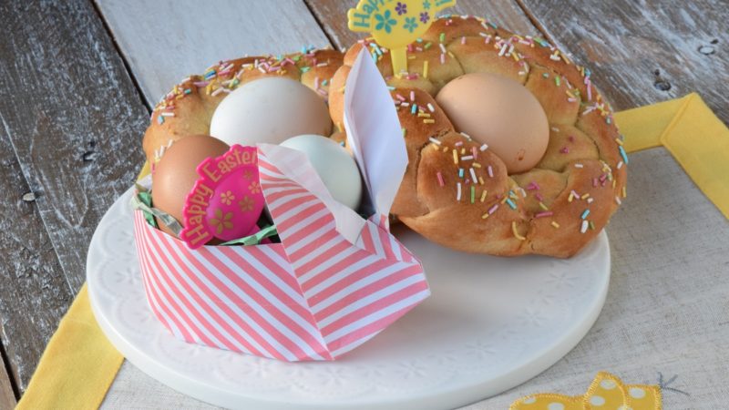 Origami di Pasqua – Cestino a forma di Coniglio. Bunny Basket Origami Easter